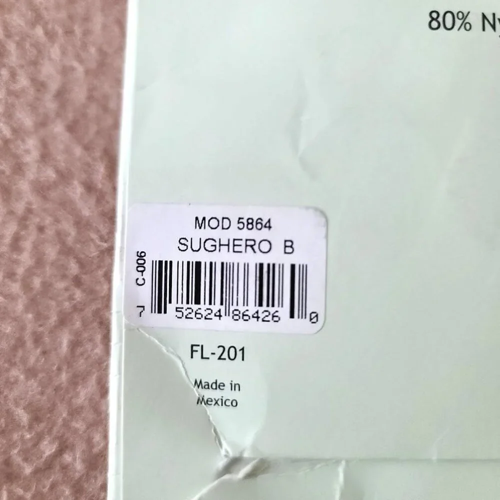 Filazi Relax 34 Control Top Firm Support Satin Pantyhose Sz B Honey/Tan NEW